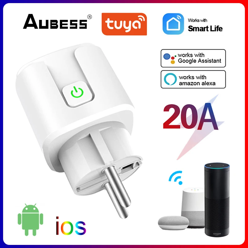 16A EU Smart Plug Wifi Tuya Remote Power Socket With Energy Monitoring  Function Voice Control For Alexa Yandex Alice Google Home - AliExpress