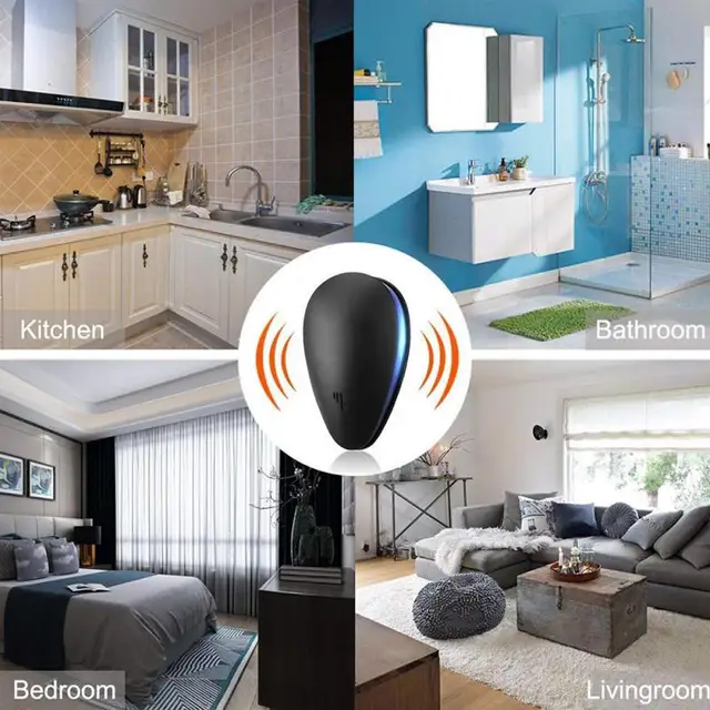 Pest Elutasítása Ultrahang Egér Csótány -Repleller Dugó Kártevő Ismétlő Szúnyoggép Ház Légy Patkány Egerek Rovarvezérlő Szerszám - Image 4