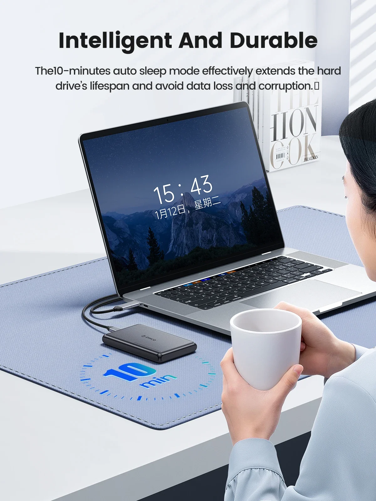 ORICO 2.5인치 외장 HDD 케이스 5Gbps SATA to Type-C 하드 드라이브 인클로저 (SSD HDD PC 노트북용) 금속+ABS 케이스 방열