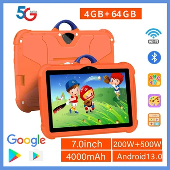 New 7 Inch 5G WiFi Tablet Pc for Children's best Gifts Android Kids Game Educational Learning Tablets Quad Core 4GB RAM 64GB ROM 1