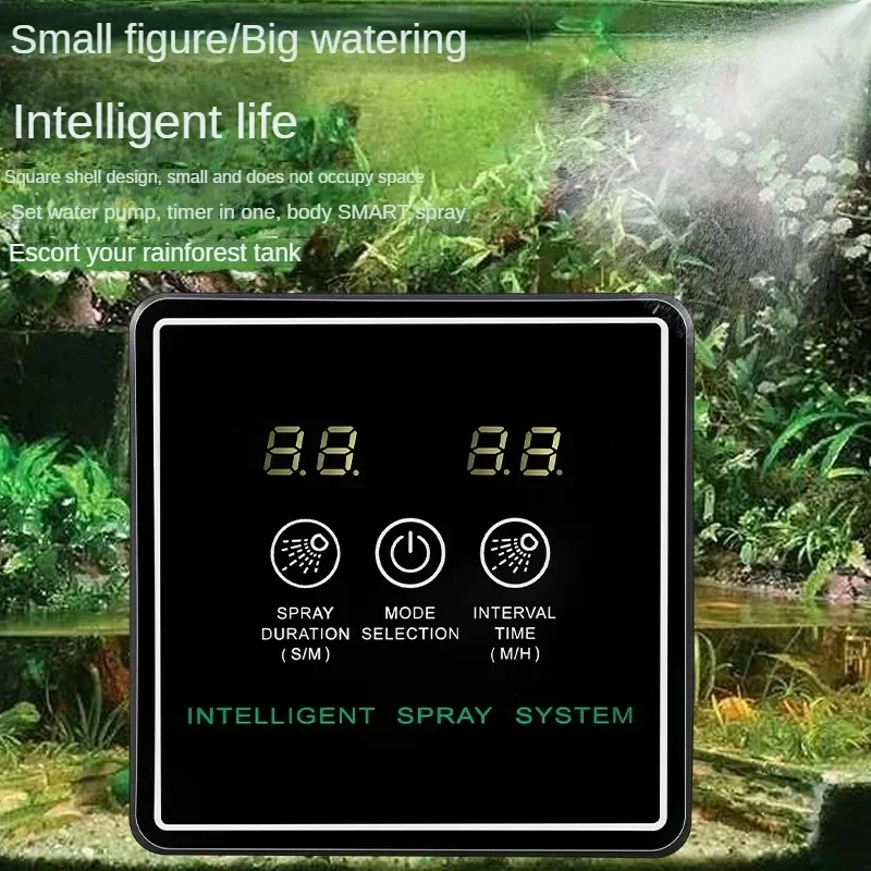 Reptile Humidifier Auto Fogger with Timer 3 Mist Modes Smart Sensor for Terrariums/Amphibians Quiet Spray System & Night Mode