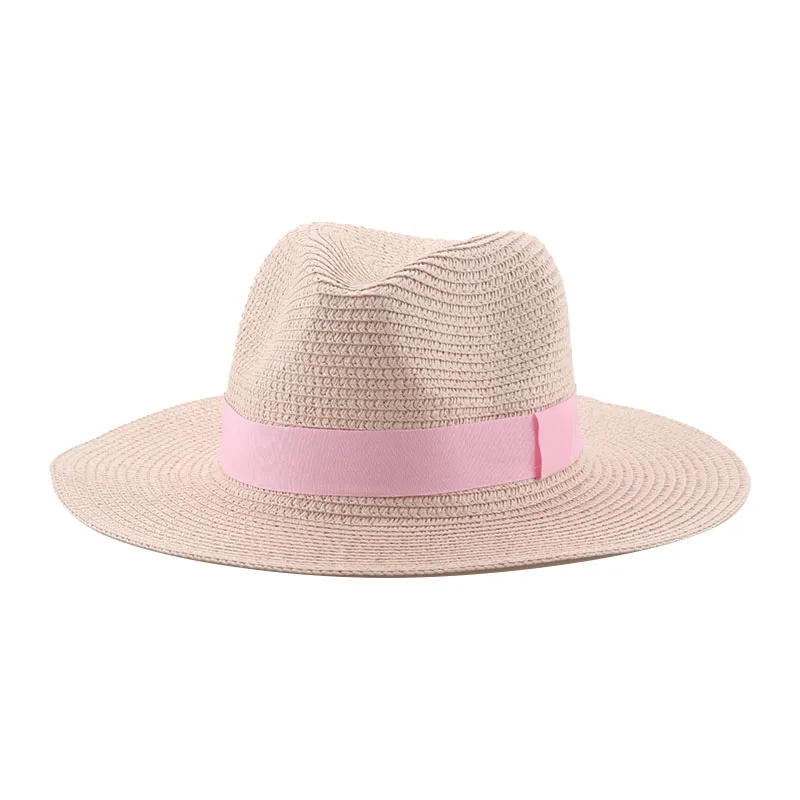 Hats for Women Bucket Sun Hats Ribbon Band Men Hat Straw Summer Panama Formal Outdoor Party Picnic Bucket Hat Sombreros De Mujer