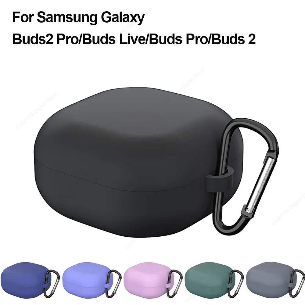 

Silicone Earphone Case For Samsung Galaxy Buds 2 Pro FE Funda Galaxy Buds Live Protective Case For Samsung Buzz 2 Bud2 Pro Cover