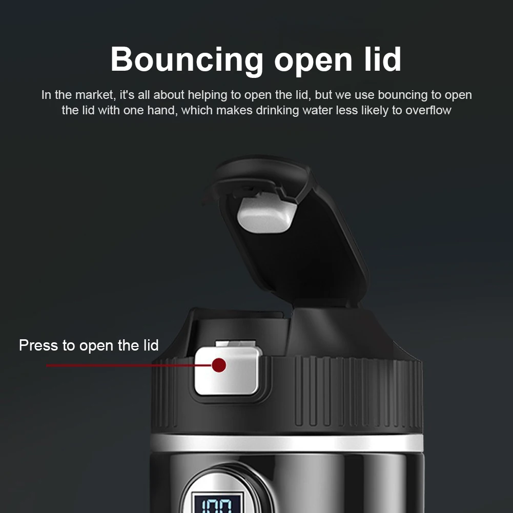 12V/24V 차량용 가열컵 디지털 LCD 디스플레이 스테인리스 스틸 휴대용 차량용 가열컵 500ML 컵 커피 우유 가열 주전자