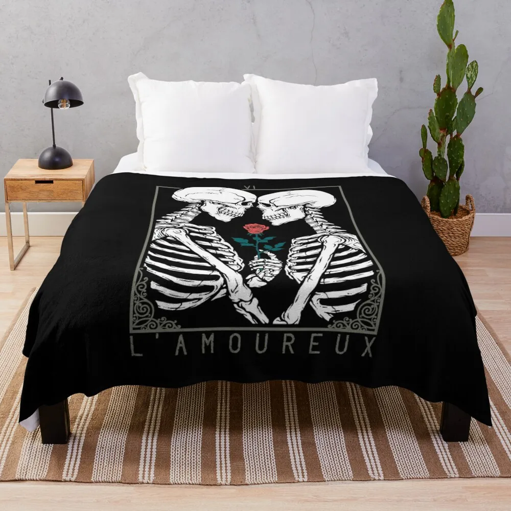 

VI The Lovers Throw Blanket Blanket For Sofa Decorative Sofa Blankets Kid'S Blanket decorative blanket Retro Blankets