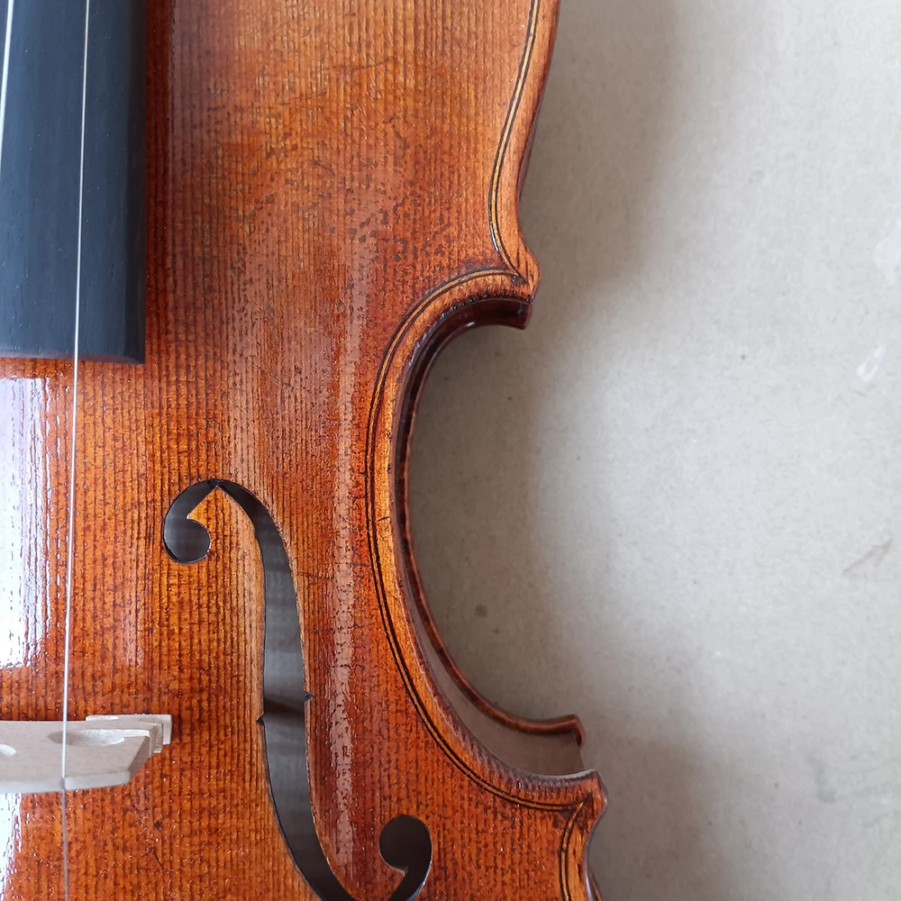 Over 30 years One piece Maple violin 4/4 size Italian retro Oil varnish Violines professional Musical Instruments with accessory