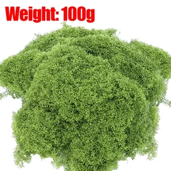 Artificial Green Moss for Home and Garden Decoration - Lush, Eternal Life Faux Grass for Mini Landscaping and DIY Crafts (100g)