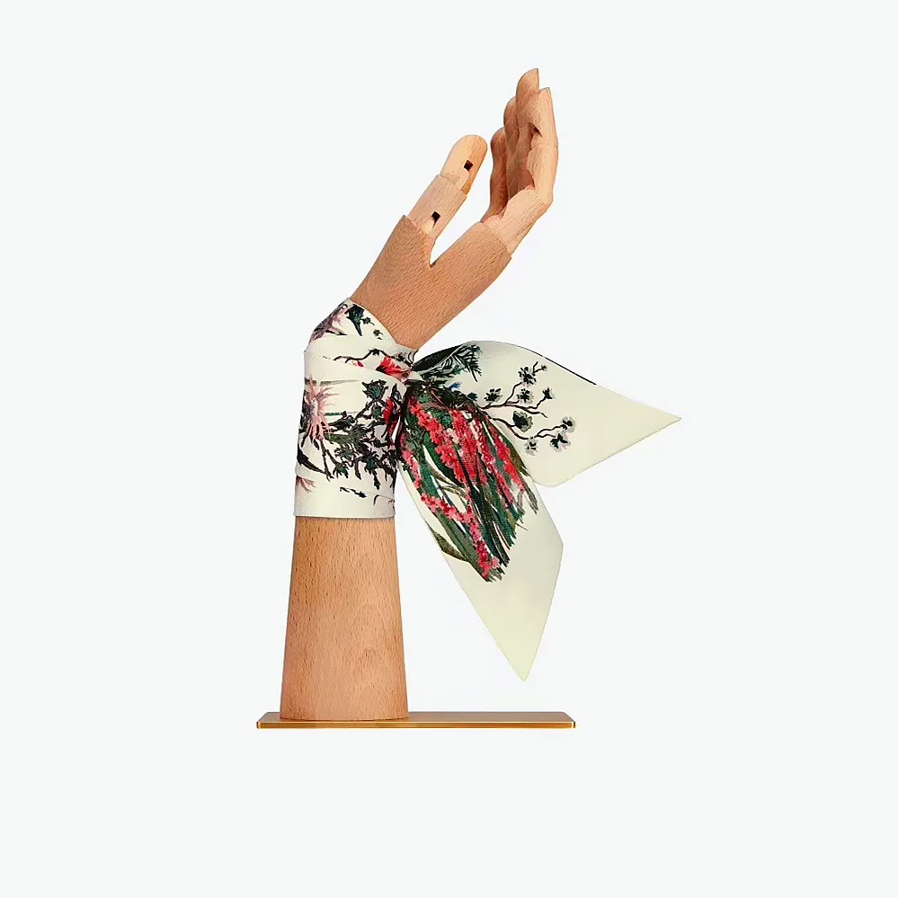 Neue Bunte Blumen Schal Frauen Mode Halstuch Tasche Griff Wrap Dekoration Stirnband Luxus Geschenk Großhandel – Detail 16