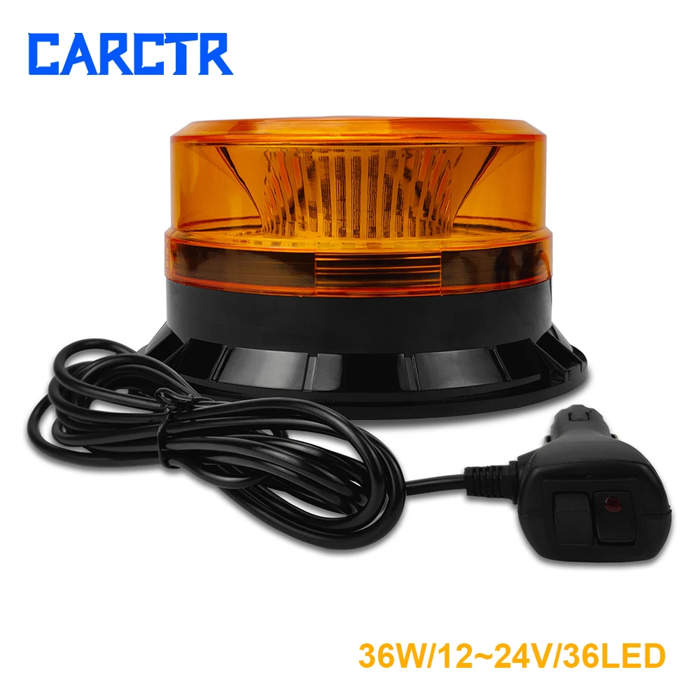 30LED Amber Rotating Strobe Light Flash Beacon Rooftop Warning - Foto 4