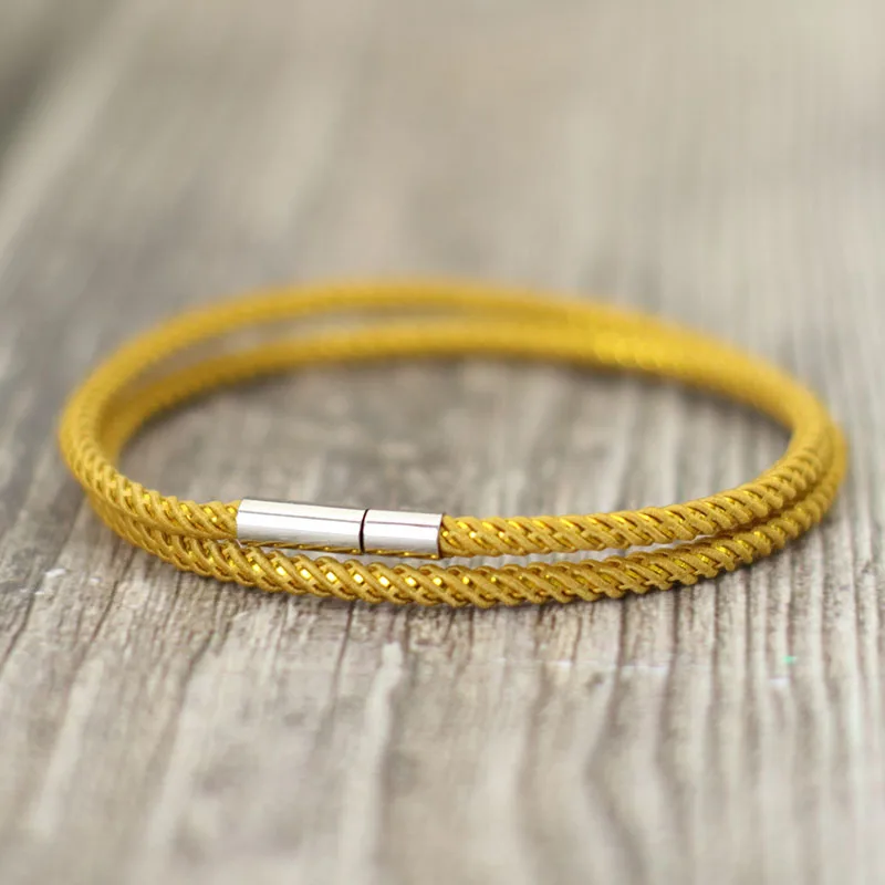 Unique Rope Bracelet Unisex Unfading Stainless Steel Braslet Lucky Red Braclet - Image 2