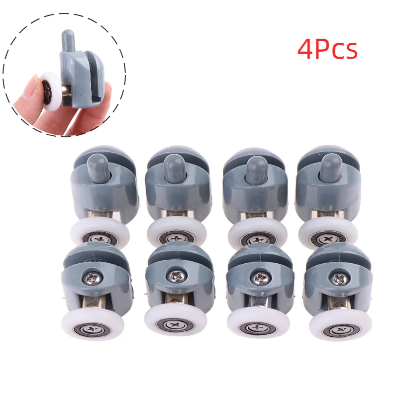 Shower Door Rollers 4Pcs Shower Rooms Cabins Pulley Shower Room Roller Runners Wheels Pulleys Glass sliding door pulley