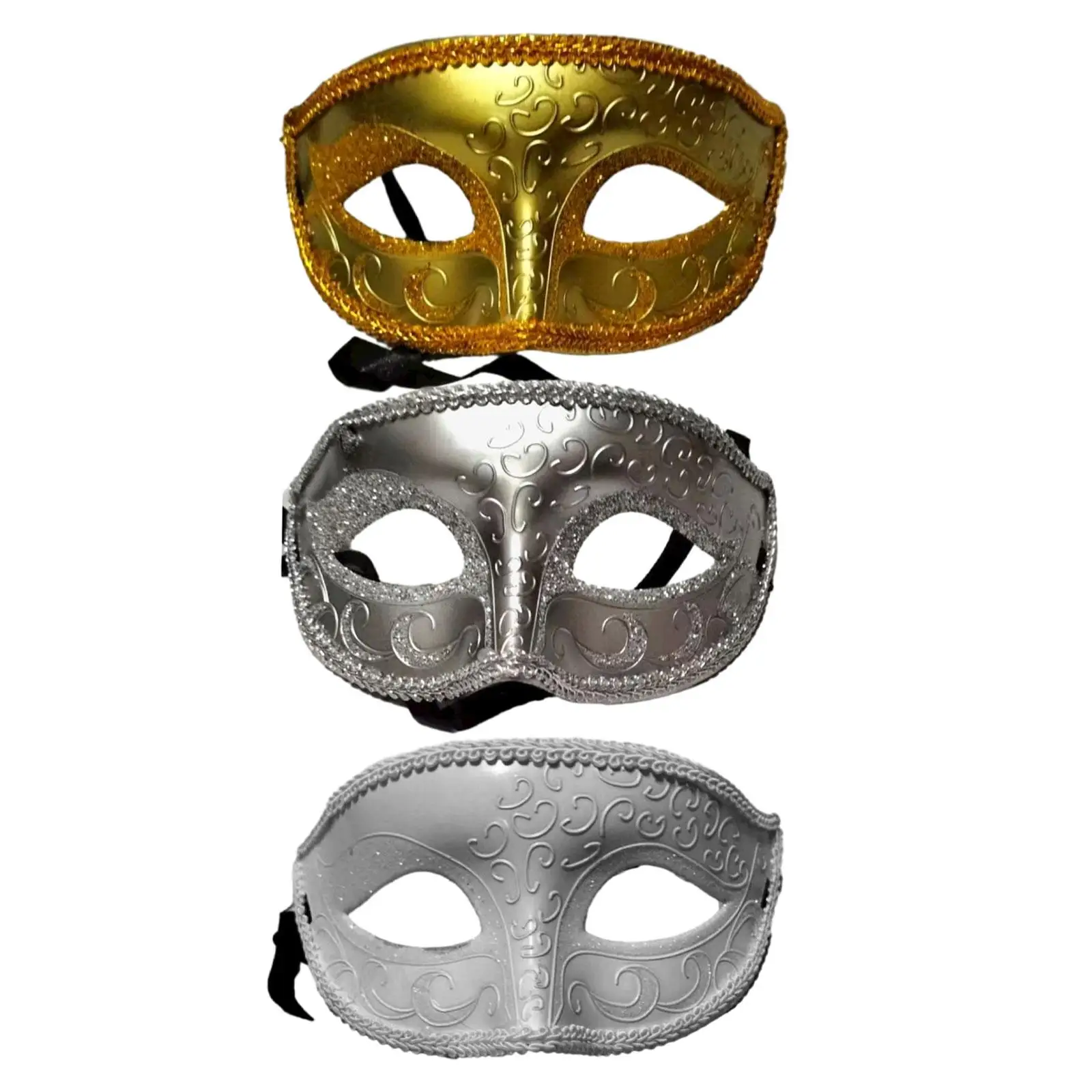 

Masquerade Mask with Elastic Strap Facial Cover Eye Mask Cosplay Costume Mask for Fancy Dress Dancing Evening Carnival Christmas
