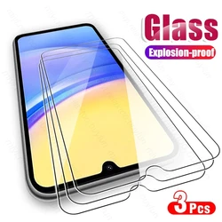 3-Pack Full Cover Tempered Glass Screen Protectors - Samsung A05s 4G (Transparent-3PCS)