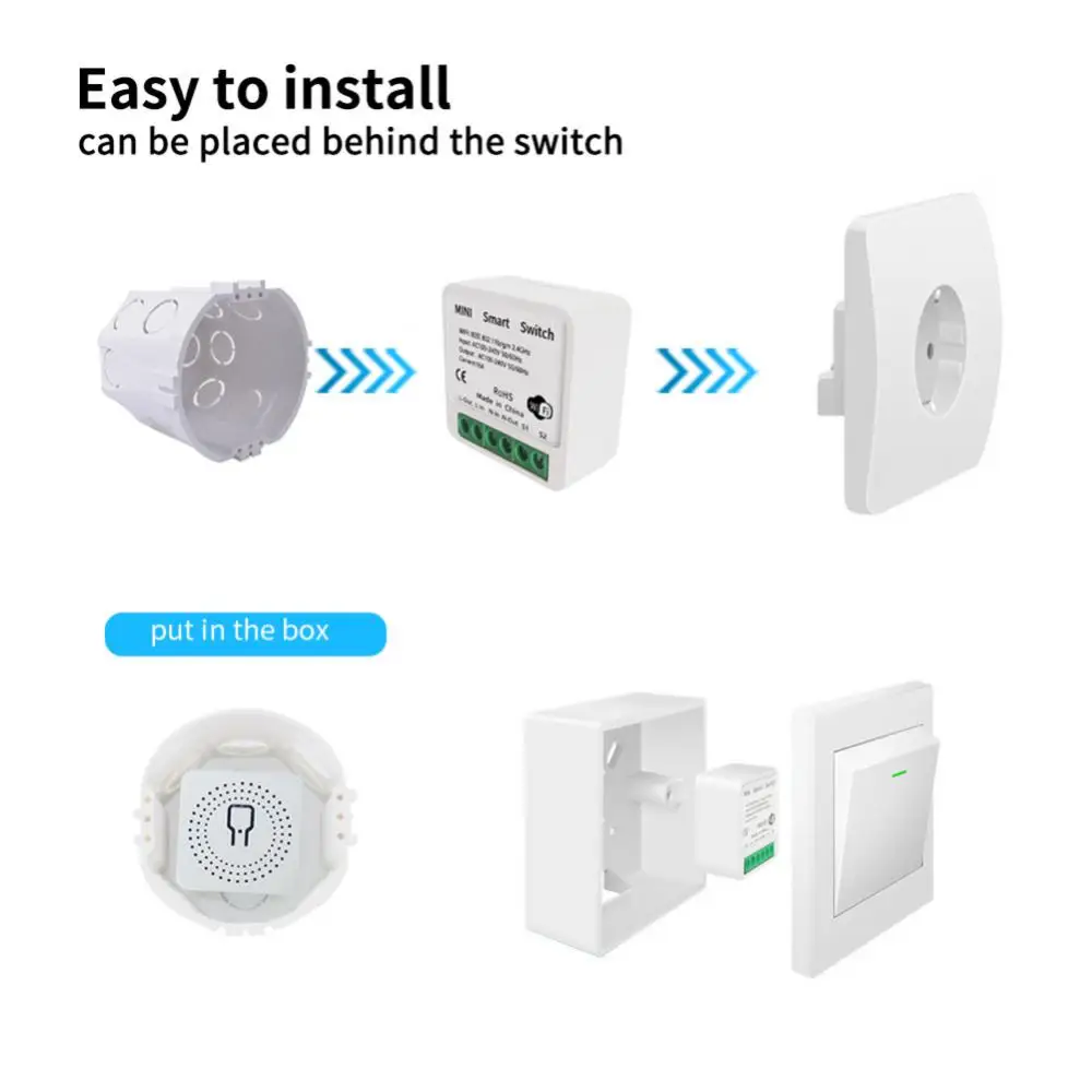 리모컨 스위치 단절기 와이파이 Ac100-240v, 스마트 홈 음성 제어, 시리 미니 차단기, 온 오프 장치, 16a, 1  5 개