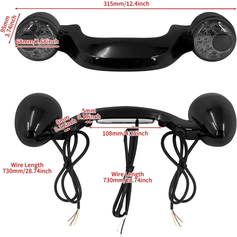 LED Motorcycle Turn Signal Bar 5