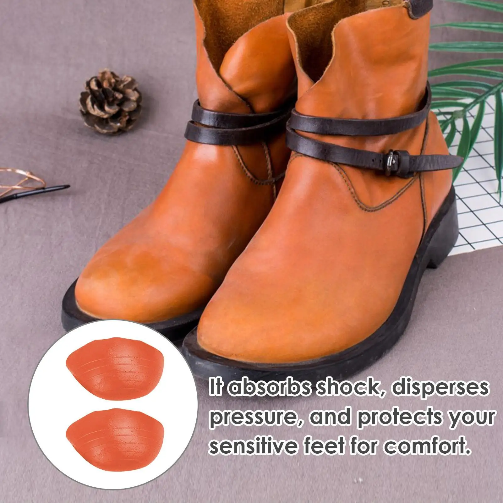 1 Paar PU-Schaum High-Heel Zehenpolster Schuheinlage Große Schuhe Zehenfüller Kissen Schmerzlinderung Schutz Schuhzubehör – Detail 6