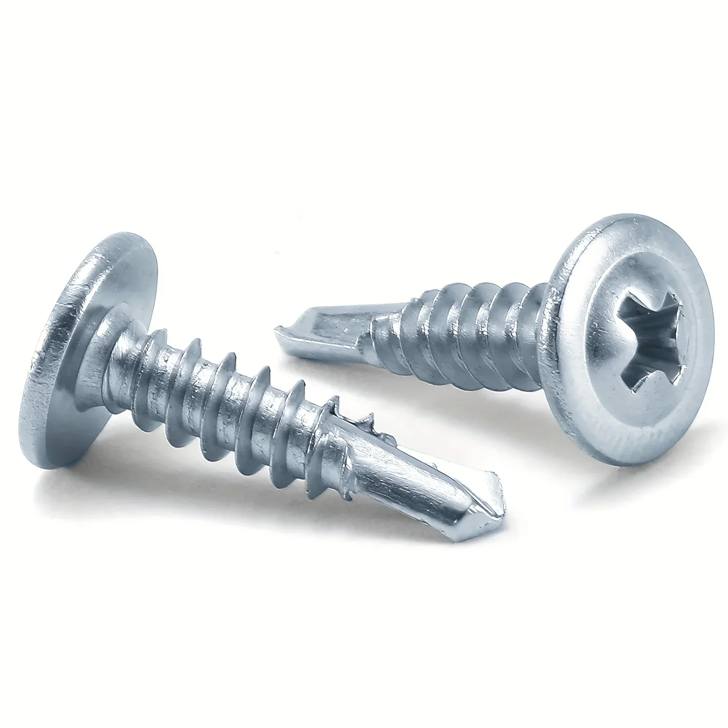 Self Tapping Screw #8 Phillips Truss Head Self Drilling Tek Screw Zinc Oxide Sheet Metal 100Pcs