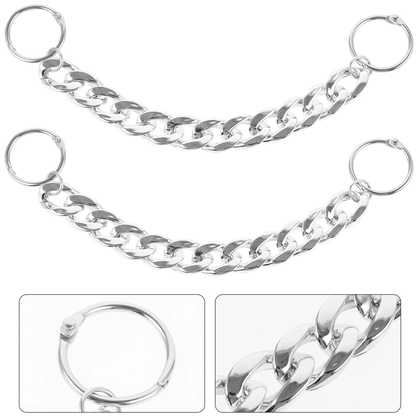 

2 Pcs Hole Shoe Chain DIY Accessories for Decor Charms Decoration Pearl Shoes Accessory Acrylic Decorations