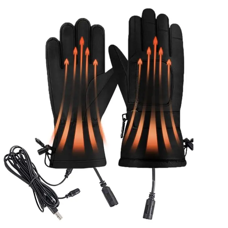 

USB Heated Motorcycle Gloves Touchscreen Winter Gloves Muffs Mitts Waterproof Skiing Cycling Gear USB Chargeable Hand Warmers