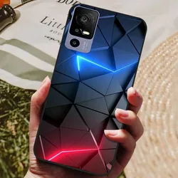 Silicone Back Cover Phone Case with Soft Bumper - Black for TCL 40R (15)