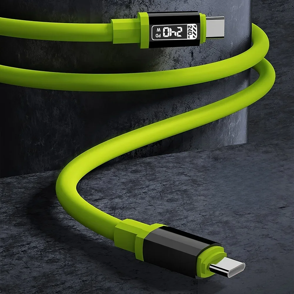240W 0.3m/1m/1.5m/2m Quike Charging USB Type-C To Type-C Data Cable USB A to Type-C For iPhone Huawei Xiaomi Samsung Charge Cord 2
