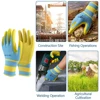 12 PCS Blue Safety Work Gloves Non-slip Wear-resistant Breathable Nitrile Gloves Rubber Protective Equipment Soft Puncture Proof 6