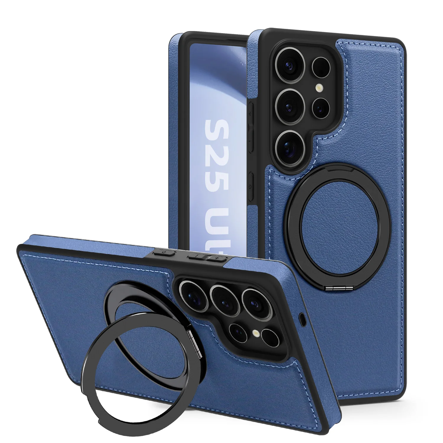 360° Rotating Magnetic PU Leather Shockproof Case with Bracket