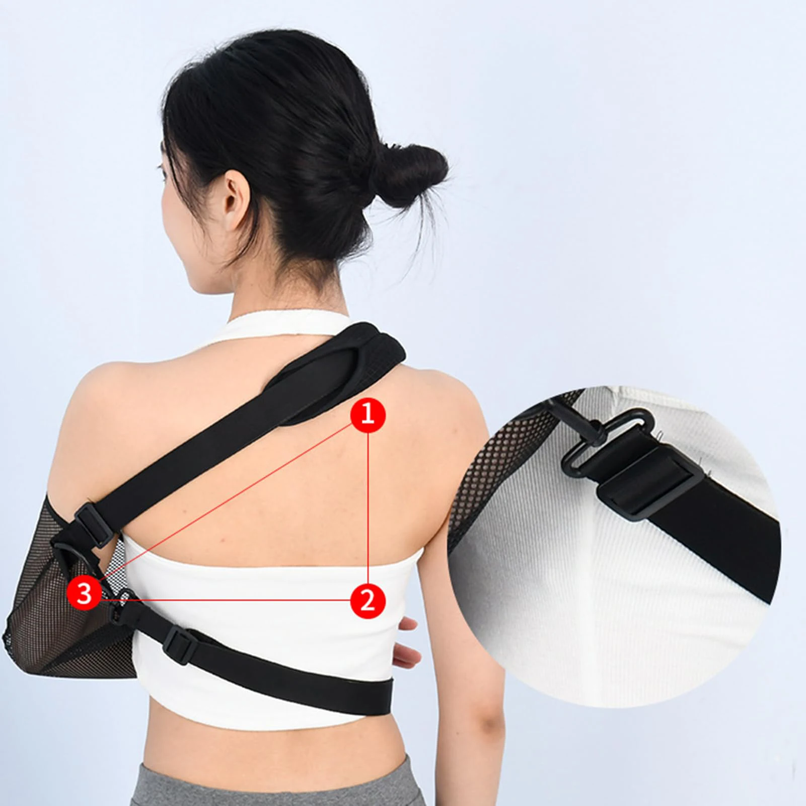 Strapping For Injuries Breathable Arm Sling Adjustable Support Strap Lightweight Immobilizer ...
