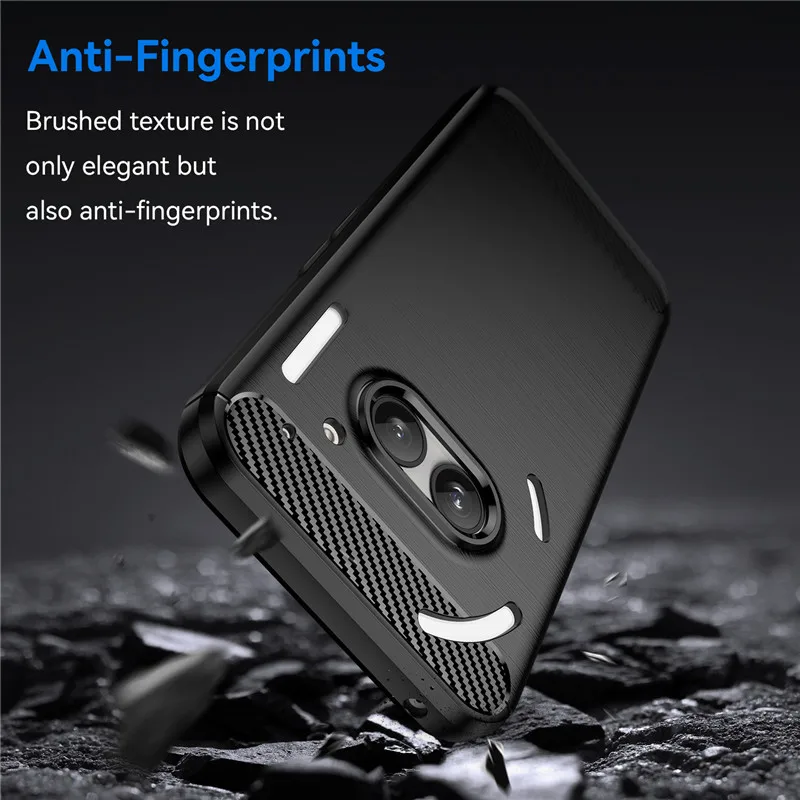 Carbon Fiber Shockproof Silicone Bumper Case - 6.7 Inch Protective Cover