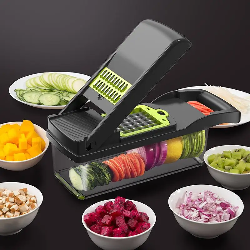 

Vegetable Cutter Artifact Multifunctional Dicing Device Shredder Grater Household Potato Chip Slicing Kitchen Grater