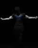 Breathedivinity Compression Shirt Short Sleeve tops Muscle GYM Fitness Mock Neck in Black Wolves Club Y2K 3