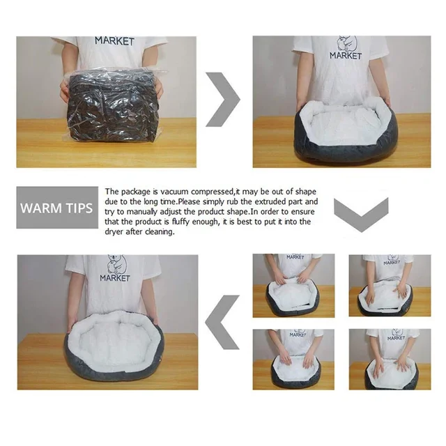 Dog Bed Cat Bed Pet Beds with Thickened PP Cotton Dog Cave Bed and SofaSuitable for Small Puppy Cat Bed 6