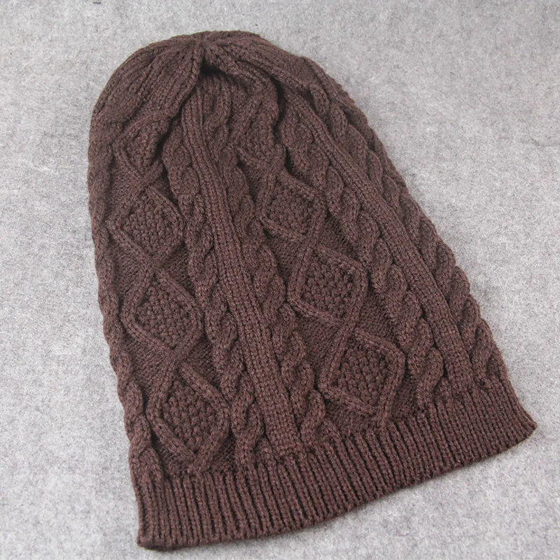 Winter Women Beanies Knitted Hat Cotton Twist Pattern Caps Autumn Warm Thick Outdoor Fashion Casual Soft Knitted Hats 5