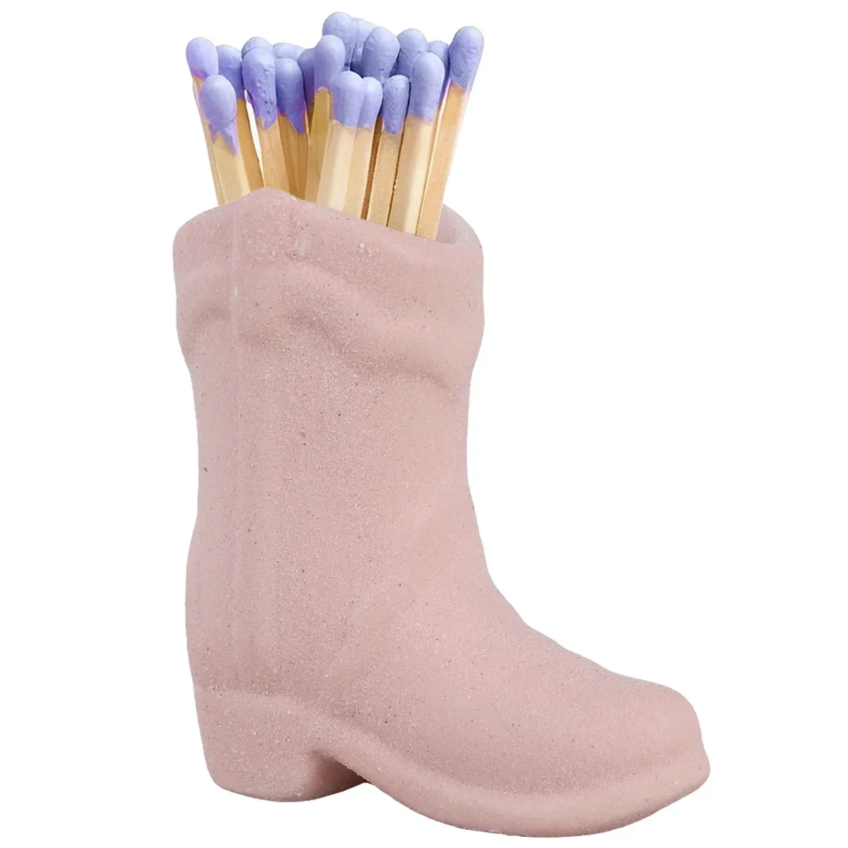 Cowboy Boot Match Holder Ceramic Match Jar Cute Boot Holder Portable Multipurpose Matchstick Indoor Decoration