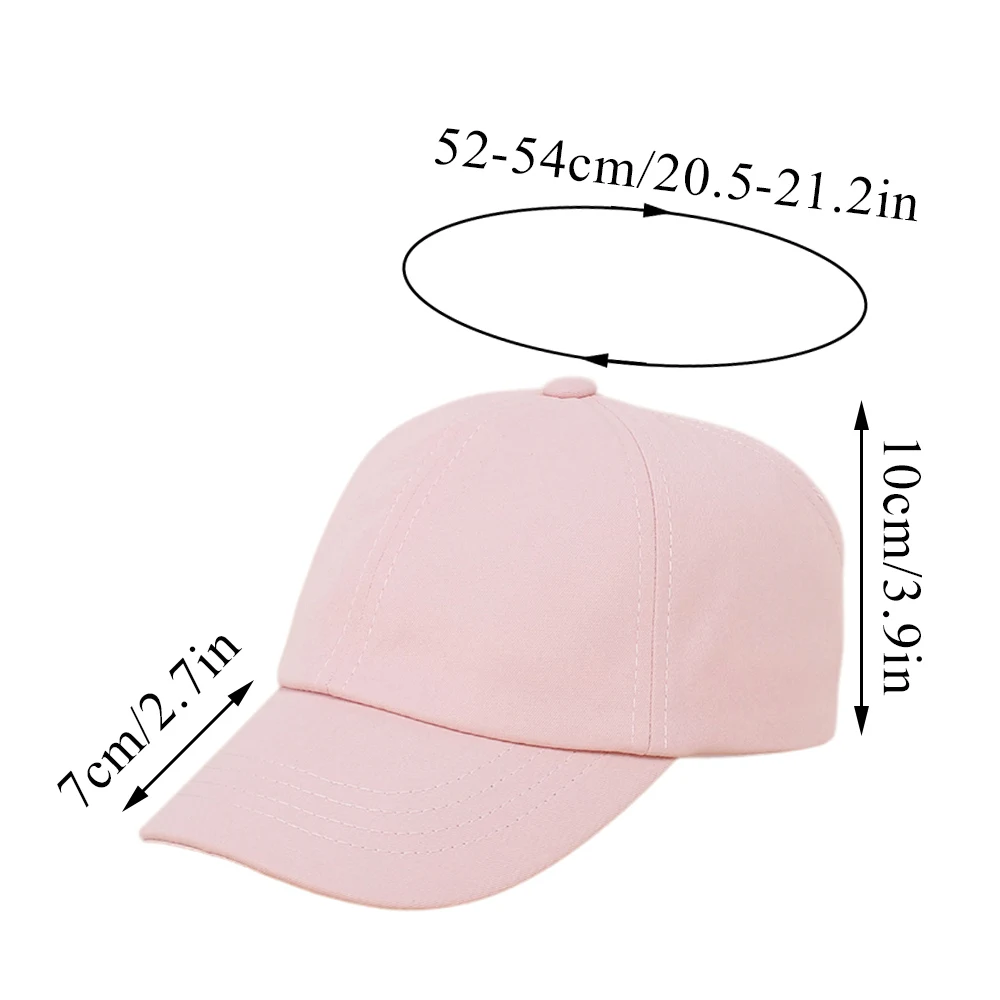 Children High ponytail Baseball Caps Summer Kids Girls Sun Hat solid Color Hollow Empty Top Travel Caps Baby Children Peaked Cap