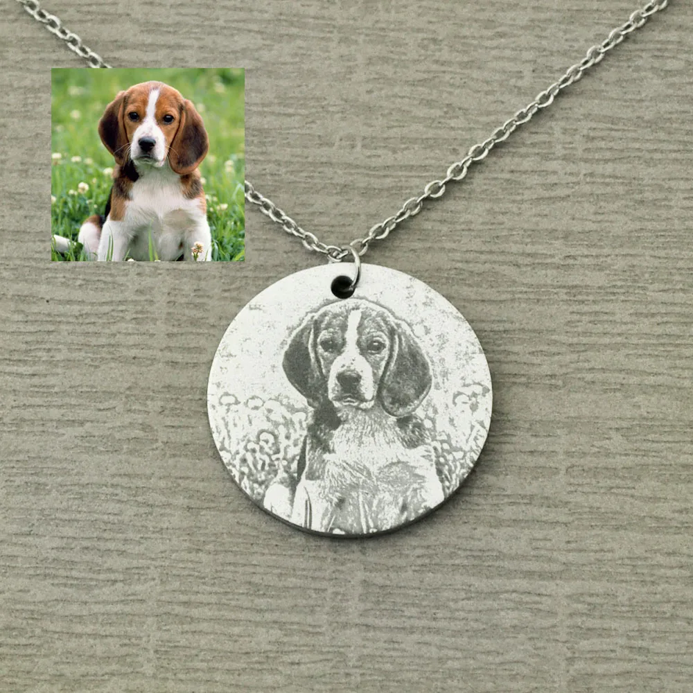 Your Pet Photo Necklace Personalized Photo Disc Necklace Custom Picture Pendant Keepsake Jewelry Animal Pet Memory Gift mariah carey batterfly picture disc