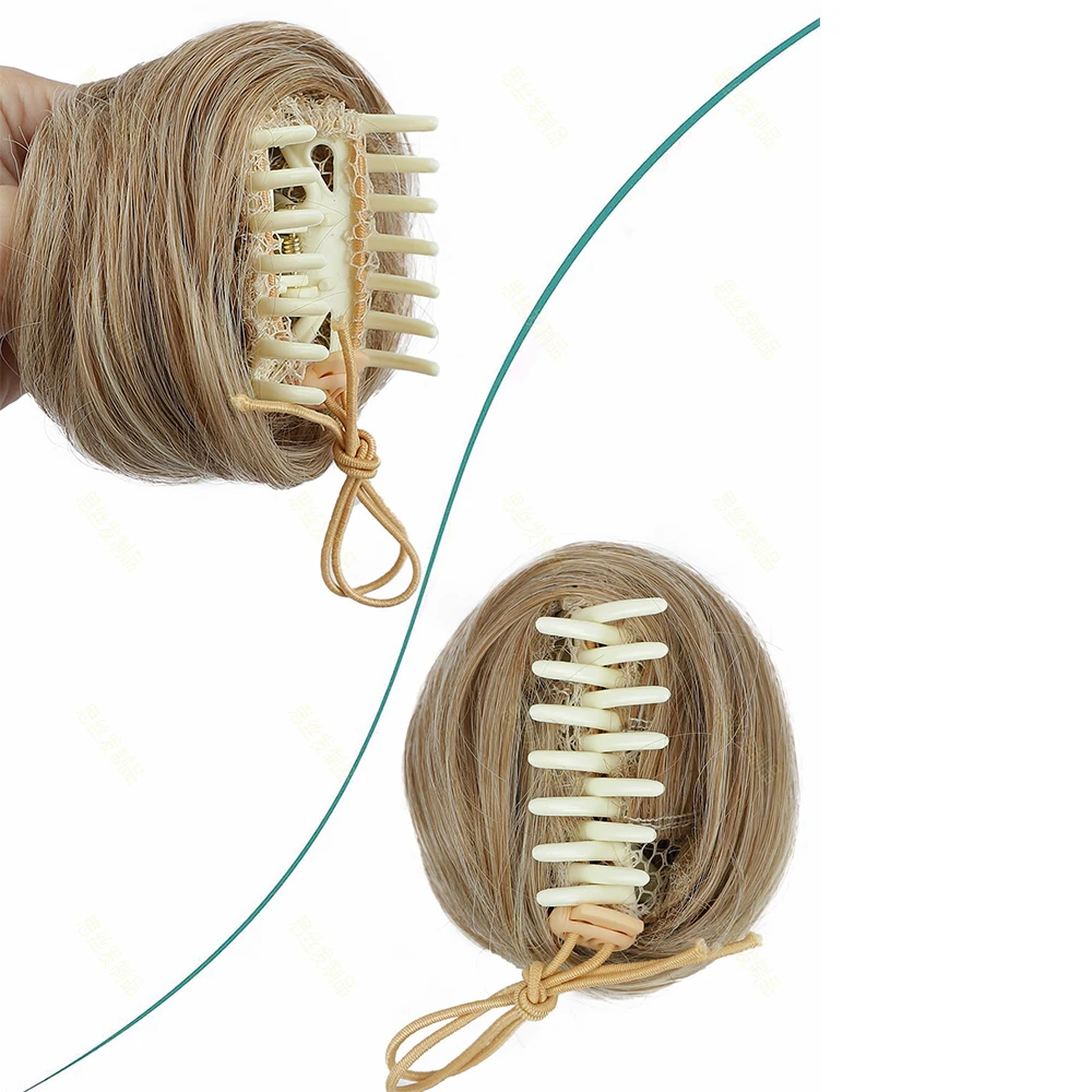 Messy Bun Hairpieces Bun Hairpieces Hair Extensions Messy Hairpiece Hair Bun Synthetic Space Bun 2PCS Mini Claw Clip Fake Hair Bun For Women