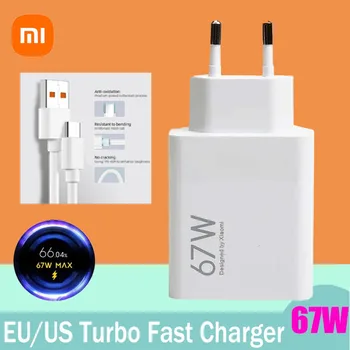 Caricabatterie rapido Xiaomi originale da 67W Turbo Charge EU per Mi 15 14 13 Redmi 12 13