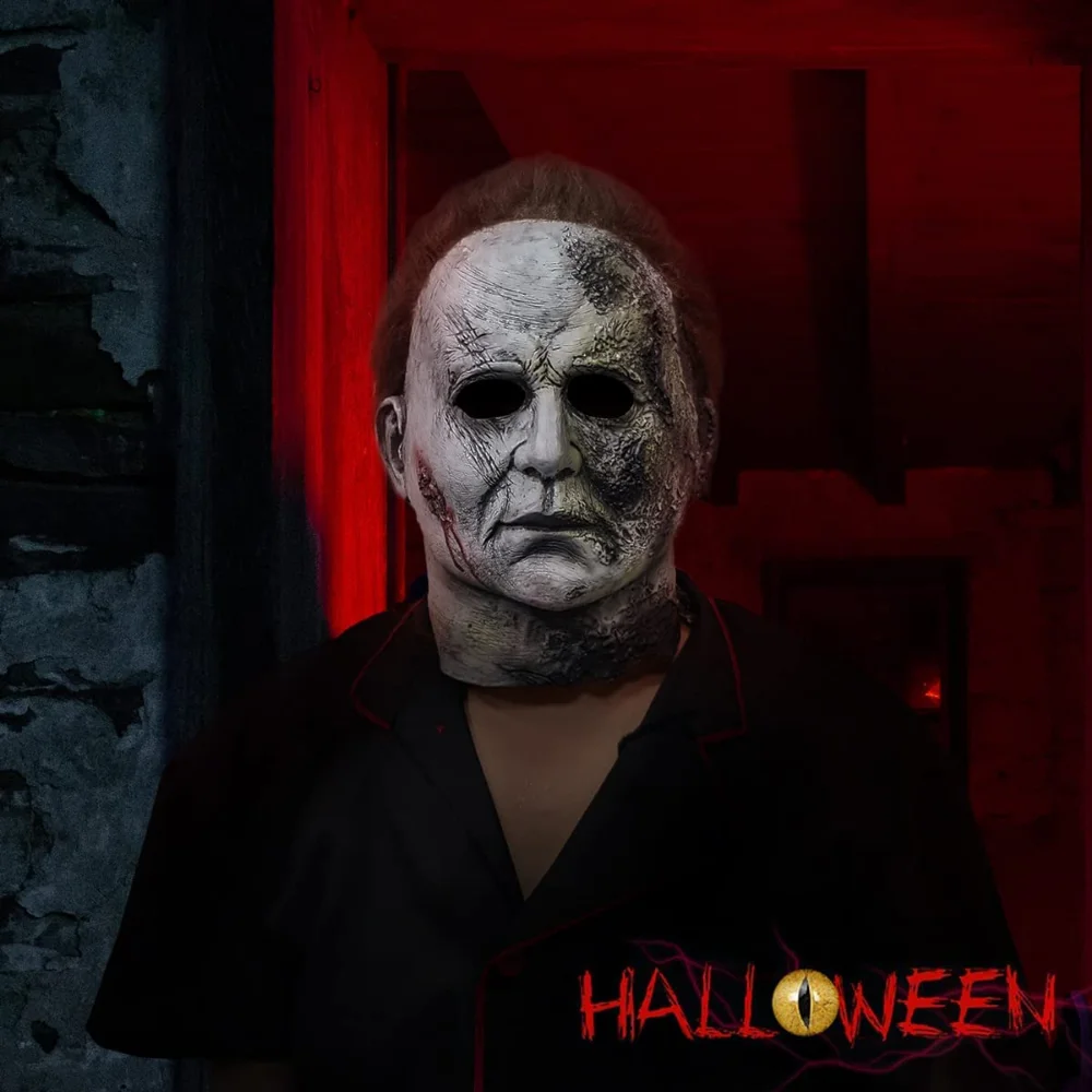 Movie Michael Myers Costume Halloween Cosplay Horror Killer Full Face Latex Mascara Terror Adult Rave Masquerade Mask for Men