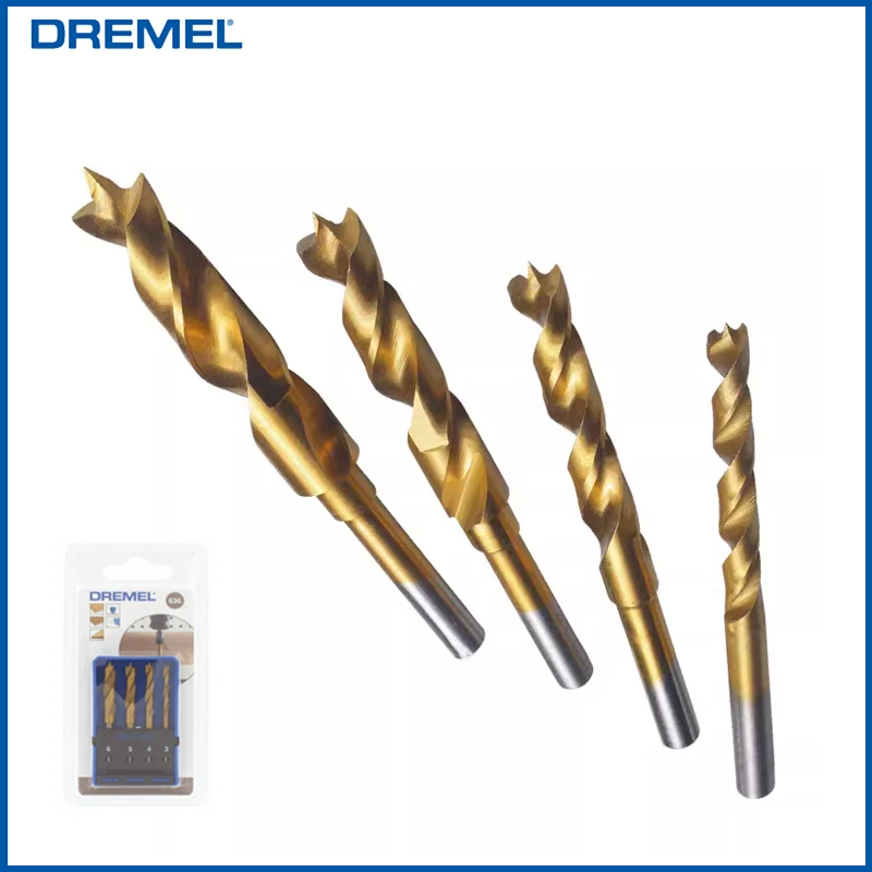Dremel636WoodTwistDrillBitSet36mmBradPointBitsTitanium