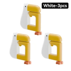 Compact Duck - Shaped Portable Hook for Office and Home Decor (White(3PCS))