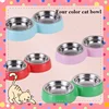Double Pet Food Bowl Stainless Steel Drinkware Pet Drinking Food Dog Food Puppy Feeding Supplies Kitten Eat Cat Accessories 5