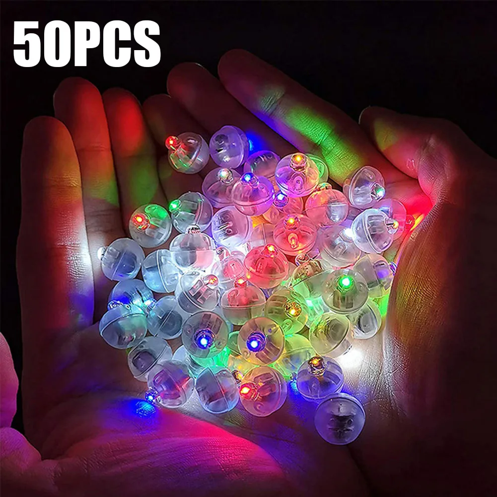 

50Pcs Tumbler Small Round Ball Light Balloon LED Flash Luminous Lamps Lantern Light for Wedding Party Birthday Decoration