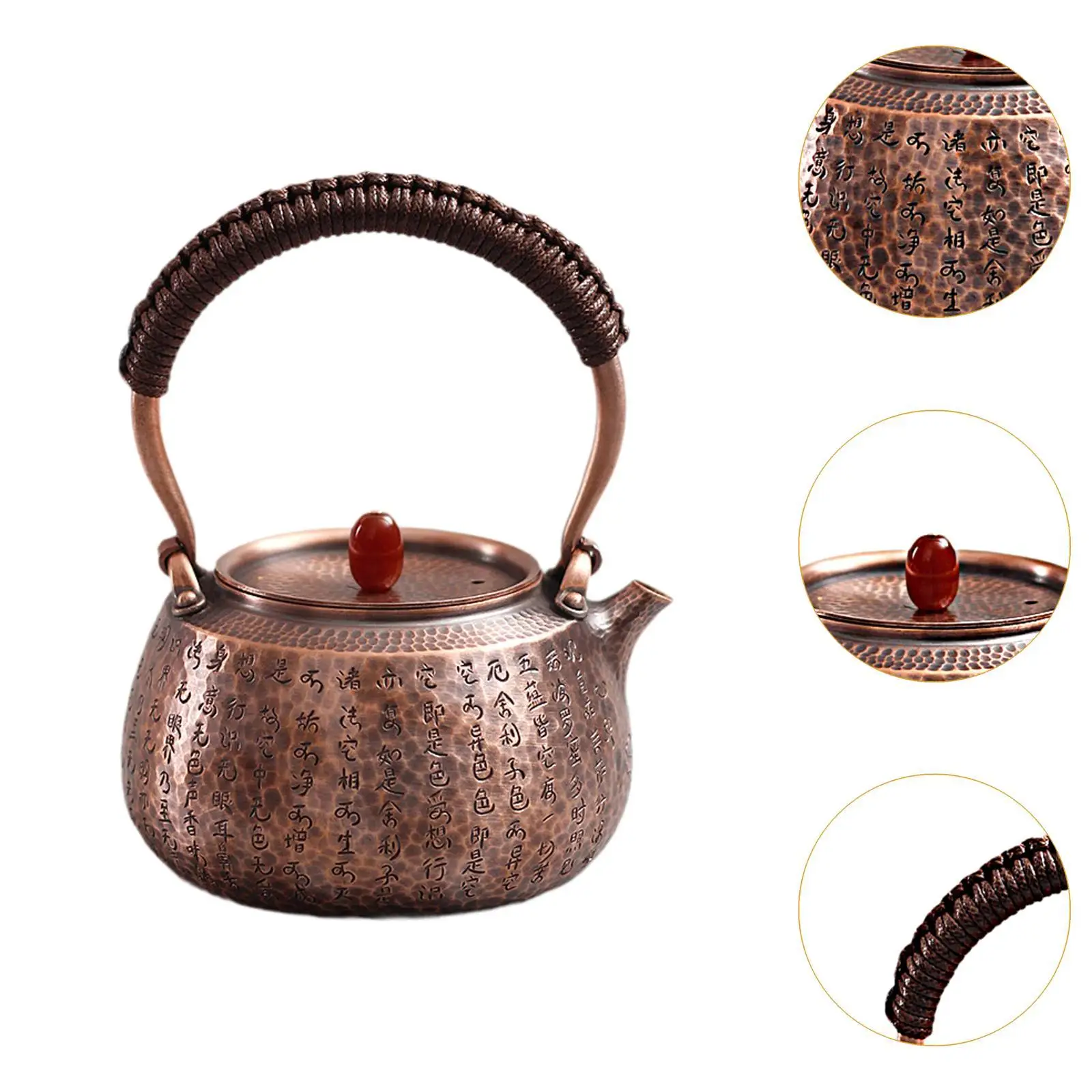 Copper Tea Kettle 1300ml Portable Coffee Pot for Camping Tea House Hiking Copper Tea Kettle 1300ml Portable Coffee Pot for Camping Tea House Hiking