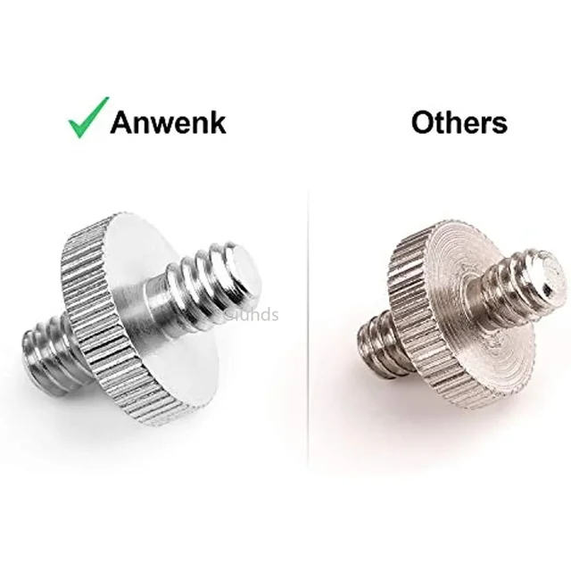Adaptateur métallique fileté 1/4 "mâle à 1/4" mâle, adaptateur à Double vis mâle de 1/4 pouces, prend en charge le trépied, accessoires d'appareil photo 3