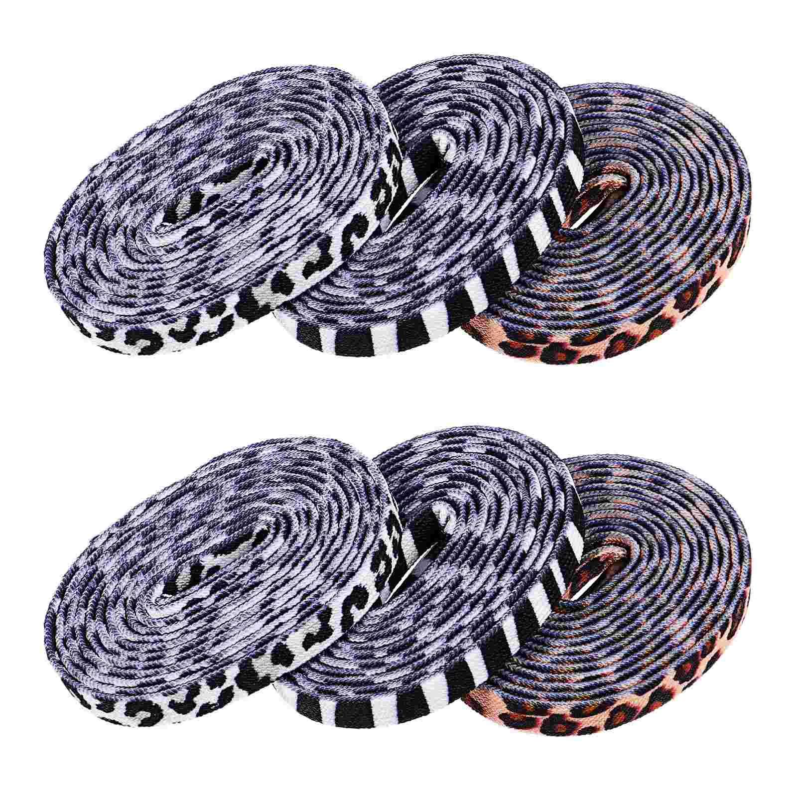 

3 Pairs Flat Shoelaces Printed Elastic Laces Premium Waxed Durable replacements for Flats Sports Shoes Sneakers Casual Shoes