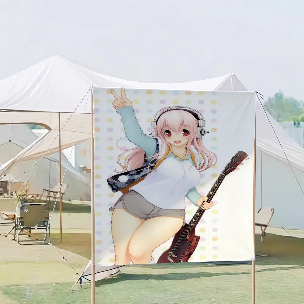 Vibrant Super Sonico Picnic & Party Flag for Home and Outdoor Decoration