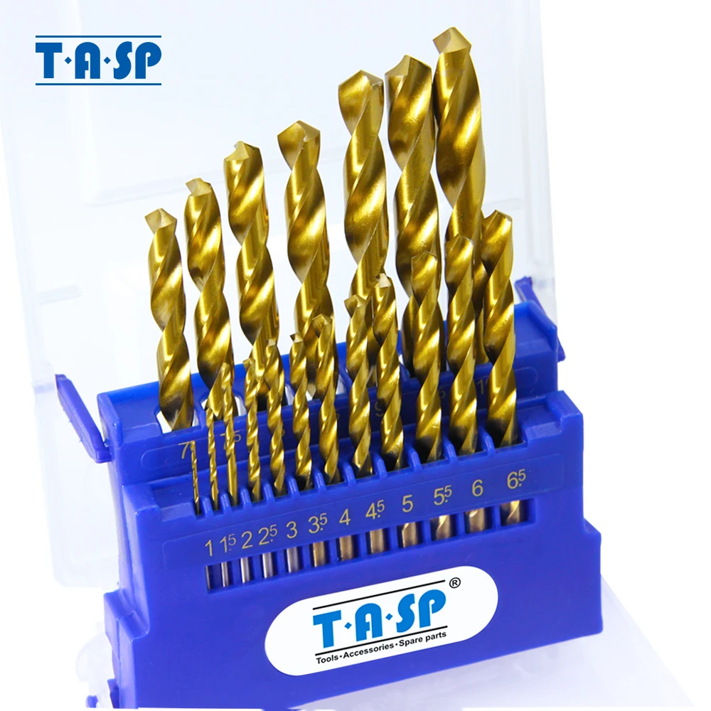1-10mm High Speed Steel Titanium Coated Twist Drill Bit Bits Set Straight Shank 19pcs in 19 Sizes for General Purpose 1-10mm High Speed Steel Titanium Coated Twist Drill Bit Bits Set Straight Shank 19pcs in 19 Sizes for General Purpose