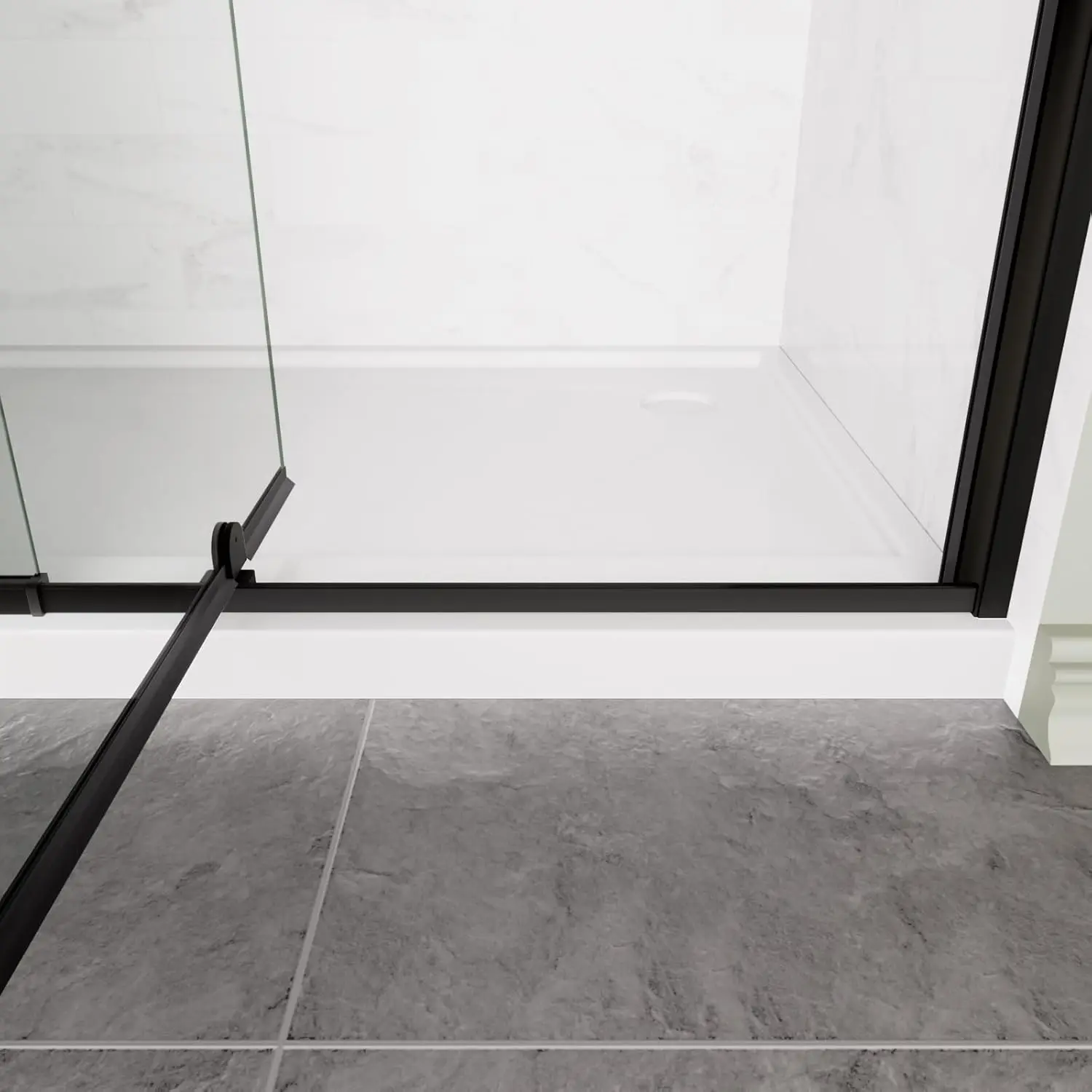 38-42" W x 71" H Pivot Shower Door, with 1/4" (6mm) Clear SGCC Tempered Glass, Reversible Installation 6