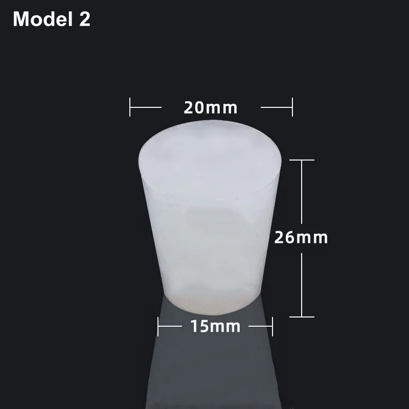 Silicone Stopper Resist High Temperatures & Corrosion Triangle Flask Small Solid Silicone Test Tube Plug Without Hole 10/PK